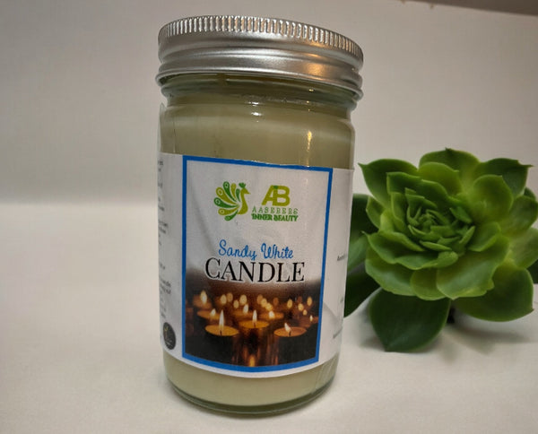 Sandy White Candle