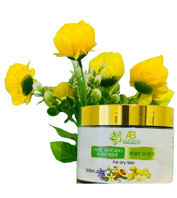 AAsaberɛ Inner Beauty Olive, Avocado & Lavender Body Scrub