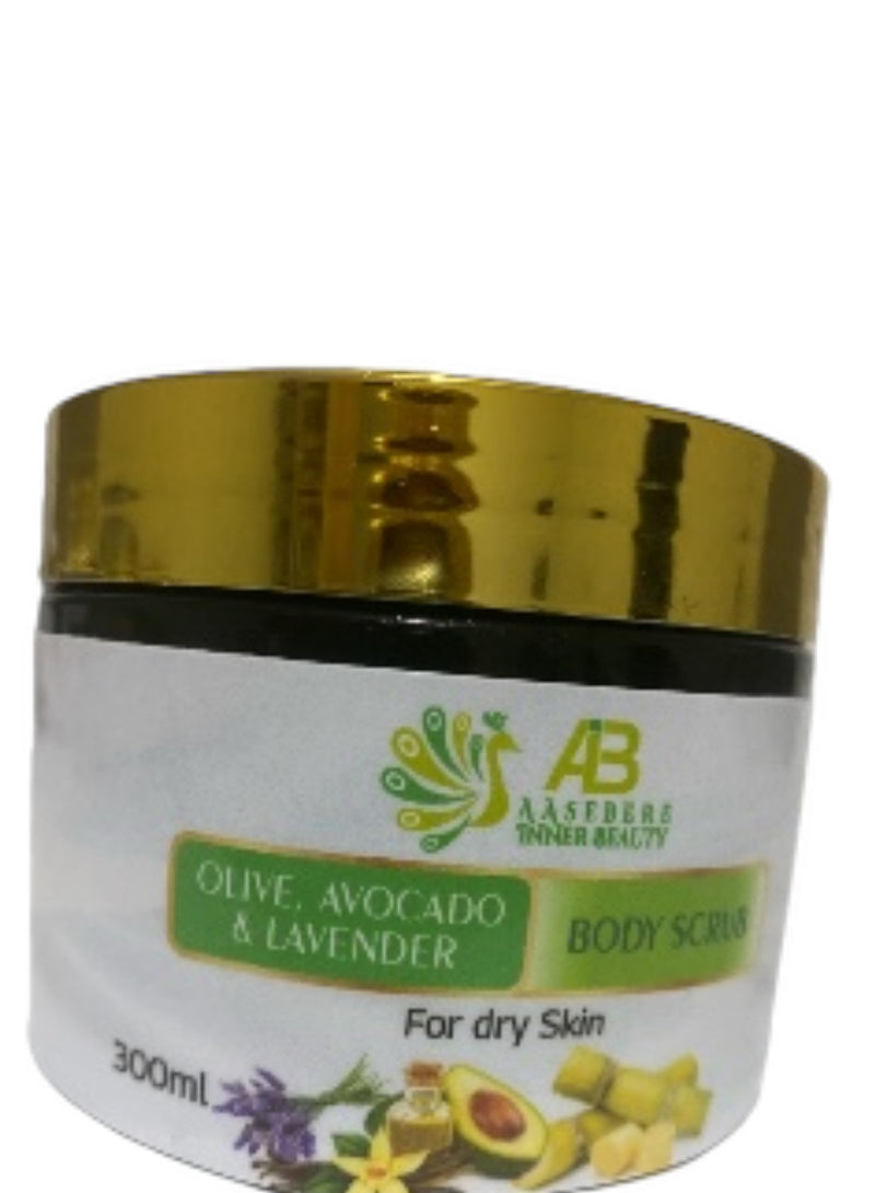 AAsaberɛ Inner Beauty Olive, Avocado & Lavender Body Scrub